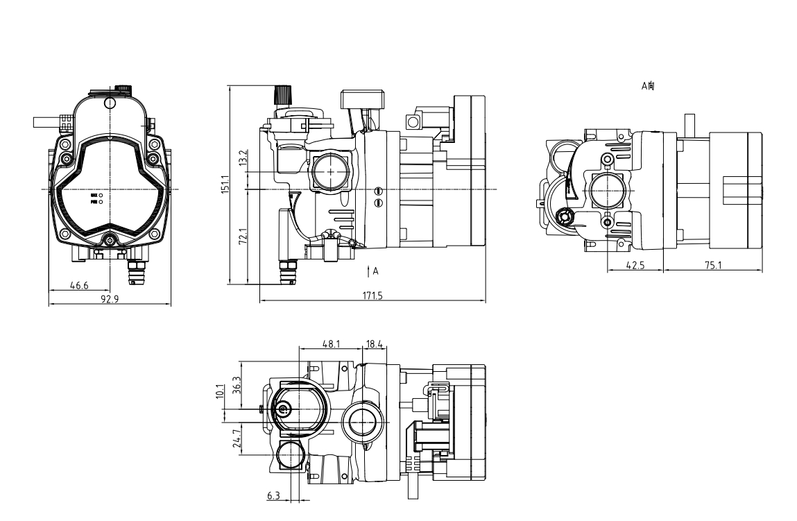 Shinhoo wall hung gas boiler pump